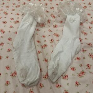 White lace socks